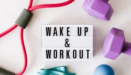 message Wake up and workout