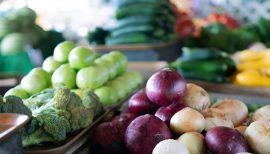 étal de marché d'hiver