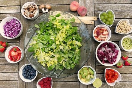 aliments healthy (fruits, légumes frais)