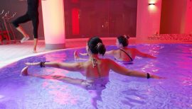 cours d'aquapilates en piscine
