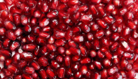 graines de grenade en gros plan