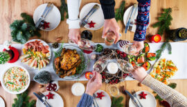 repas de Noël avec convives
