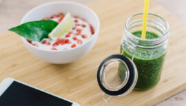 repas pour sportif avec spiruline en smoothie